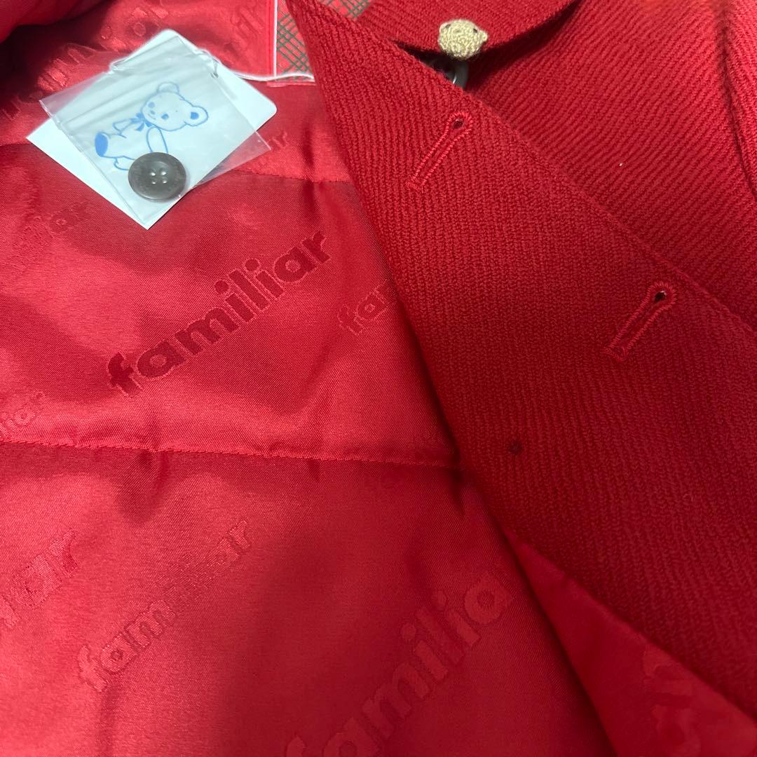 新品 タグ付き familiar コート 赤チェック 女の子 100cm