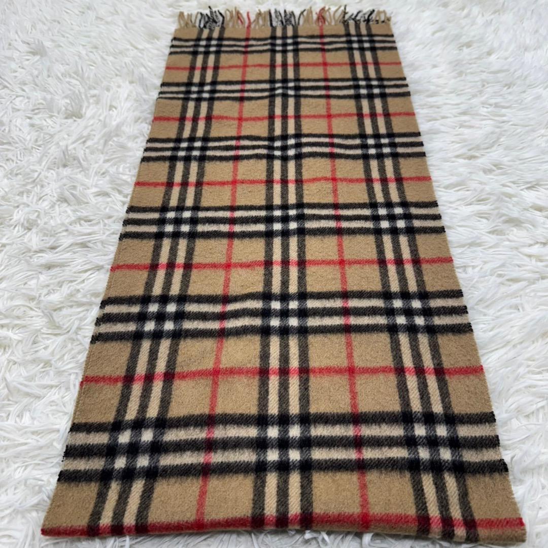 極美品✨バーバリーロンドン マフラー ノバチェック カシミヤ100% 英国製