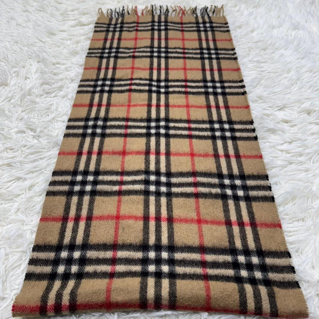 極美品✨バーバリーロンドン マフラー ノバチェック カシミヤ100% 英国製