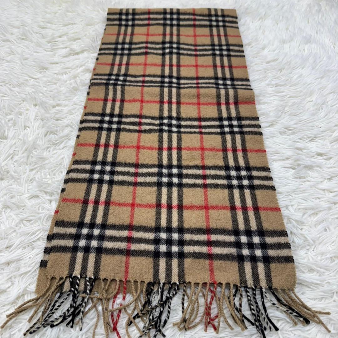 極美品✨バーバリーロンドン マフラー ノバチェック カシミヤ100% 英国製