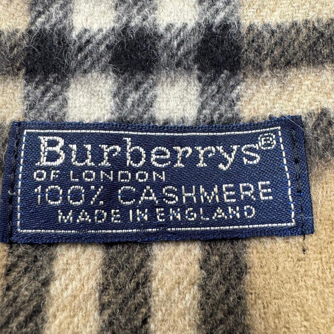 極美品✨バーバリーロンドン マフラー ノバチェック カシミヤ100% 英国製
