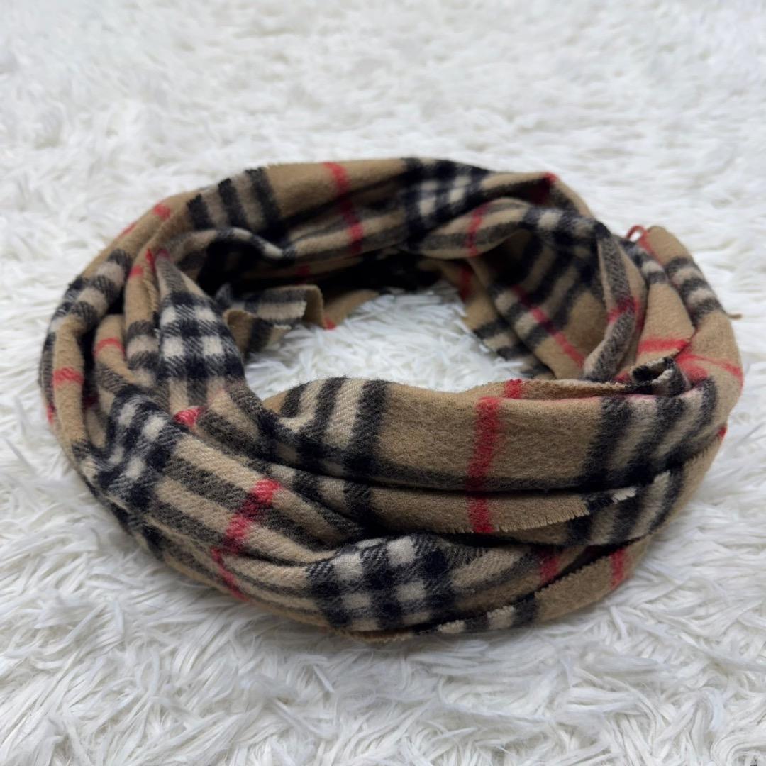 極美品✨バーバリーロンドン マフラー ノバチェック カシミヤ100% 英国製