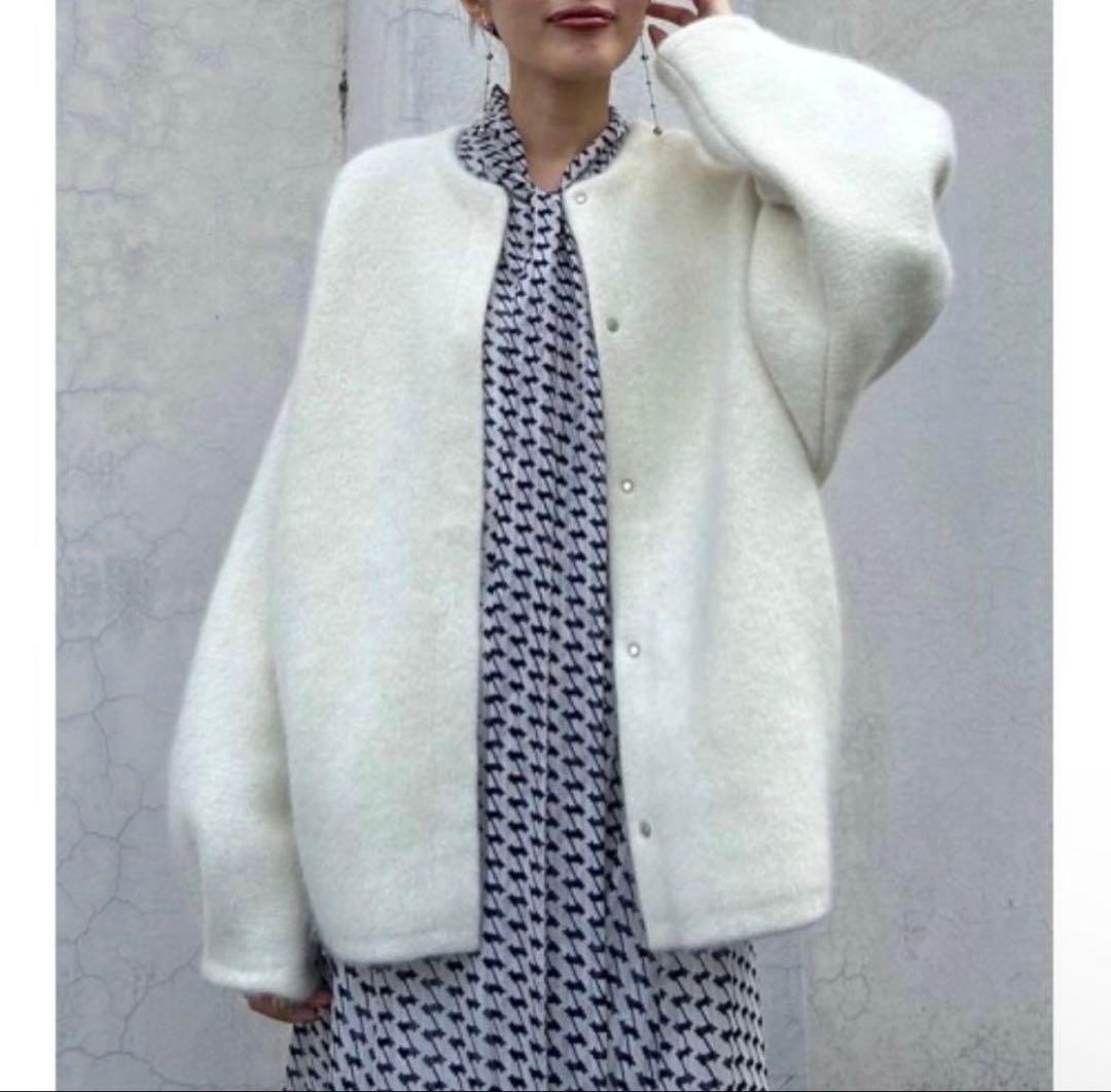 FRAY I.D ダブルフェイスラクーンカーディガン