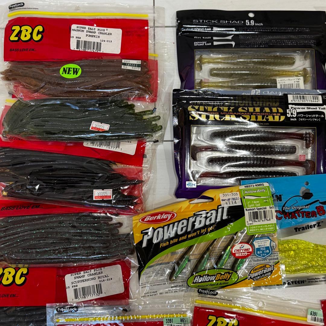 バス釣り引退セット ほぼ新品 ワーム フック 他