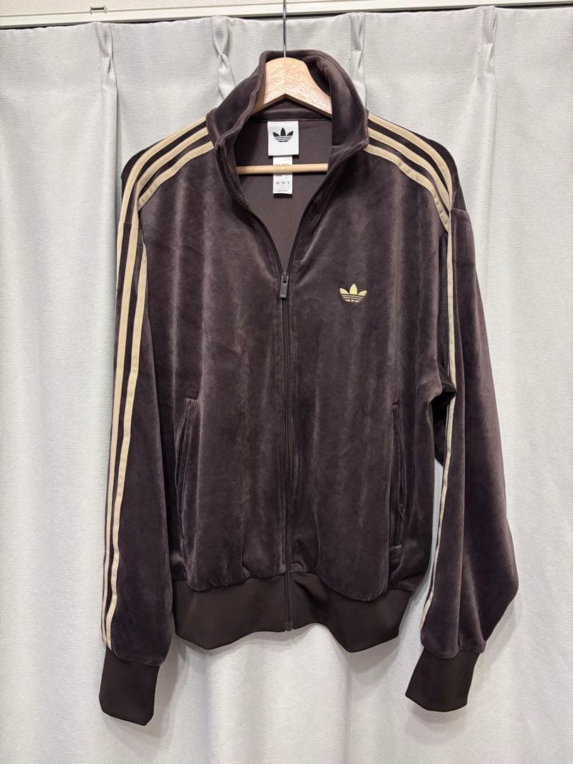 ど*り様 adidas アディダス ベロア トラックジャケット ブラウン M