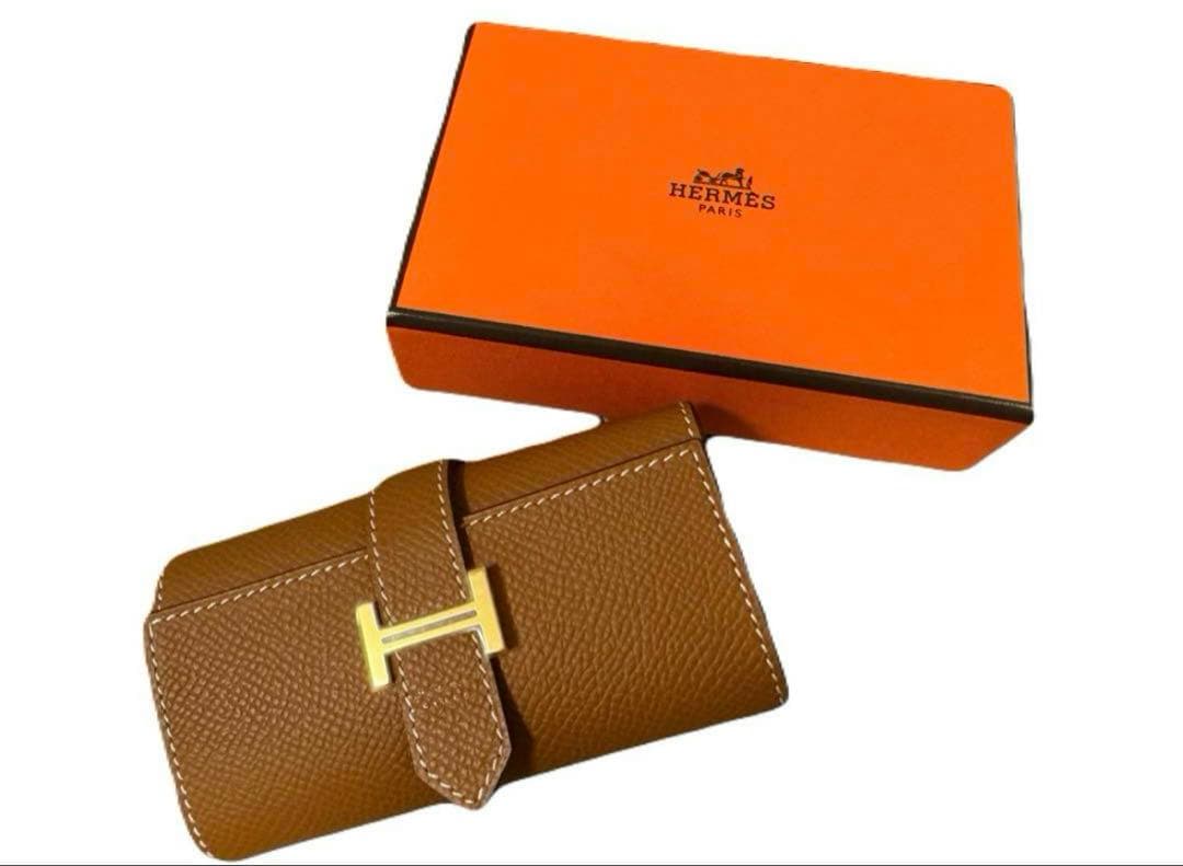 HERMES エルメス ベアンキーケース ゴールド ゴールド金具 W刻印