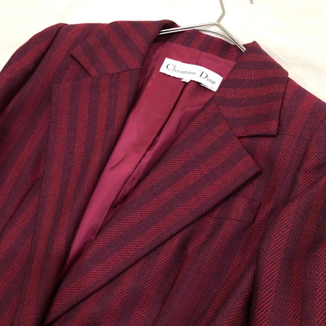 Christian Dior テーラードジャケット ストライプ M