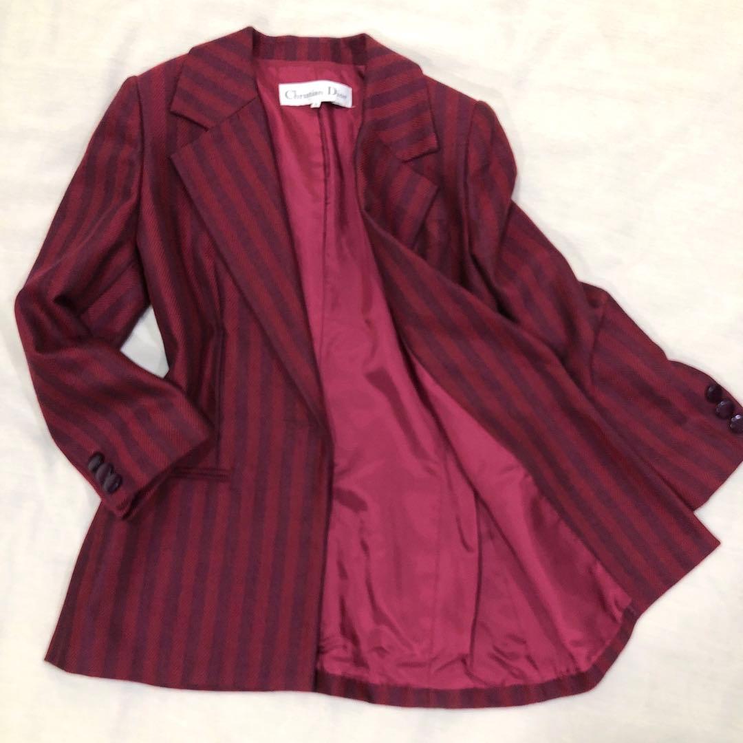 Christian Dior テーラードジャケット ストライプ M