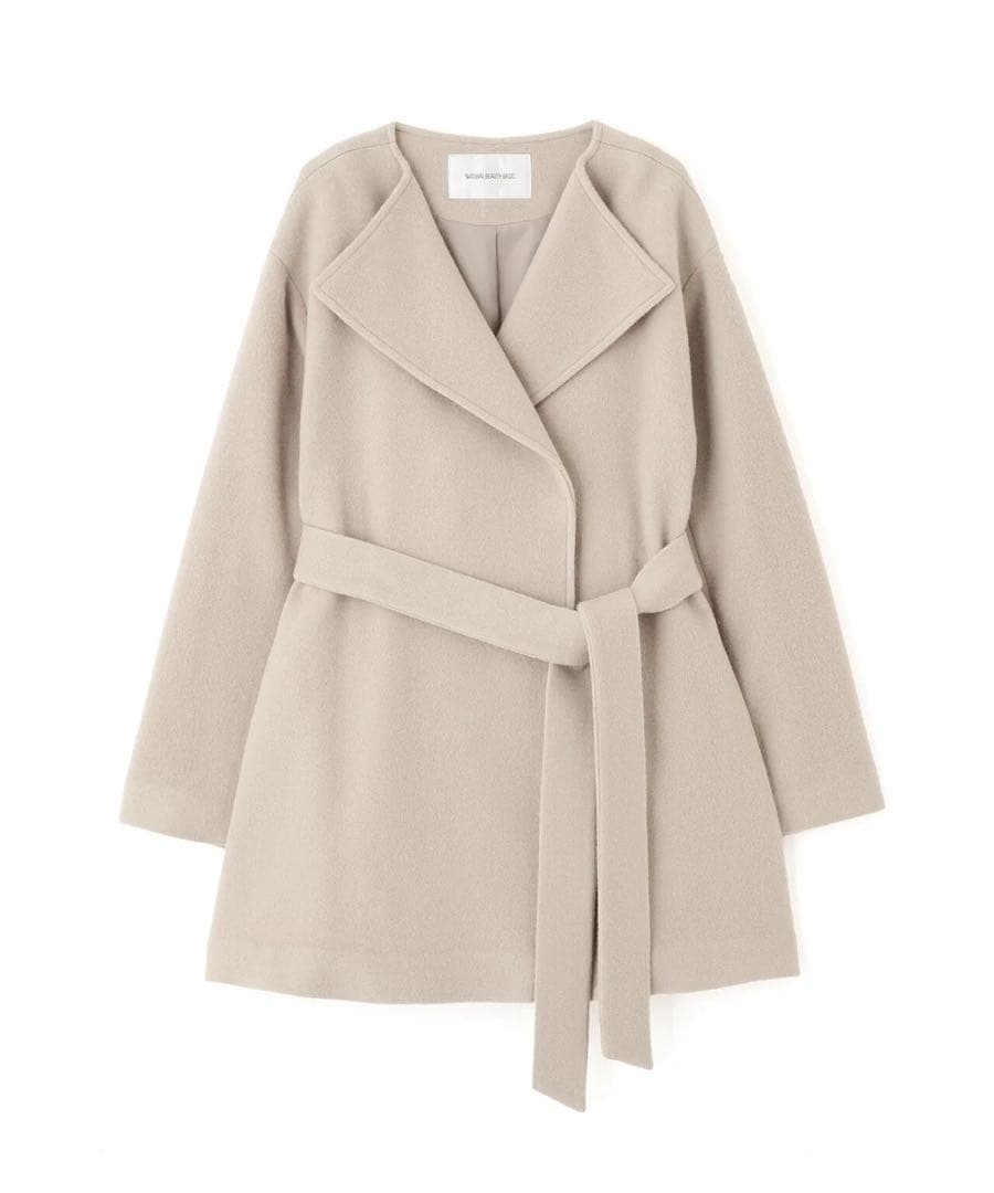 【新品タグ付き】ナチュラルビューティーベーシック ベルテッドミディコート