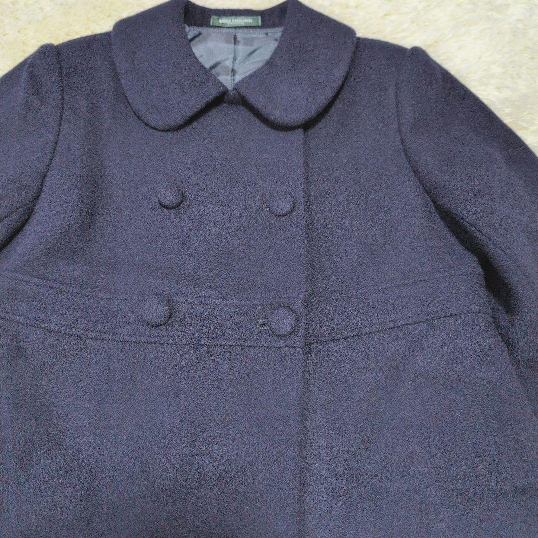 ミキハウス　ネイビー　ウールコート　140 受験　卒業式　フォーマル　冠婚葬祭