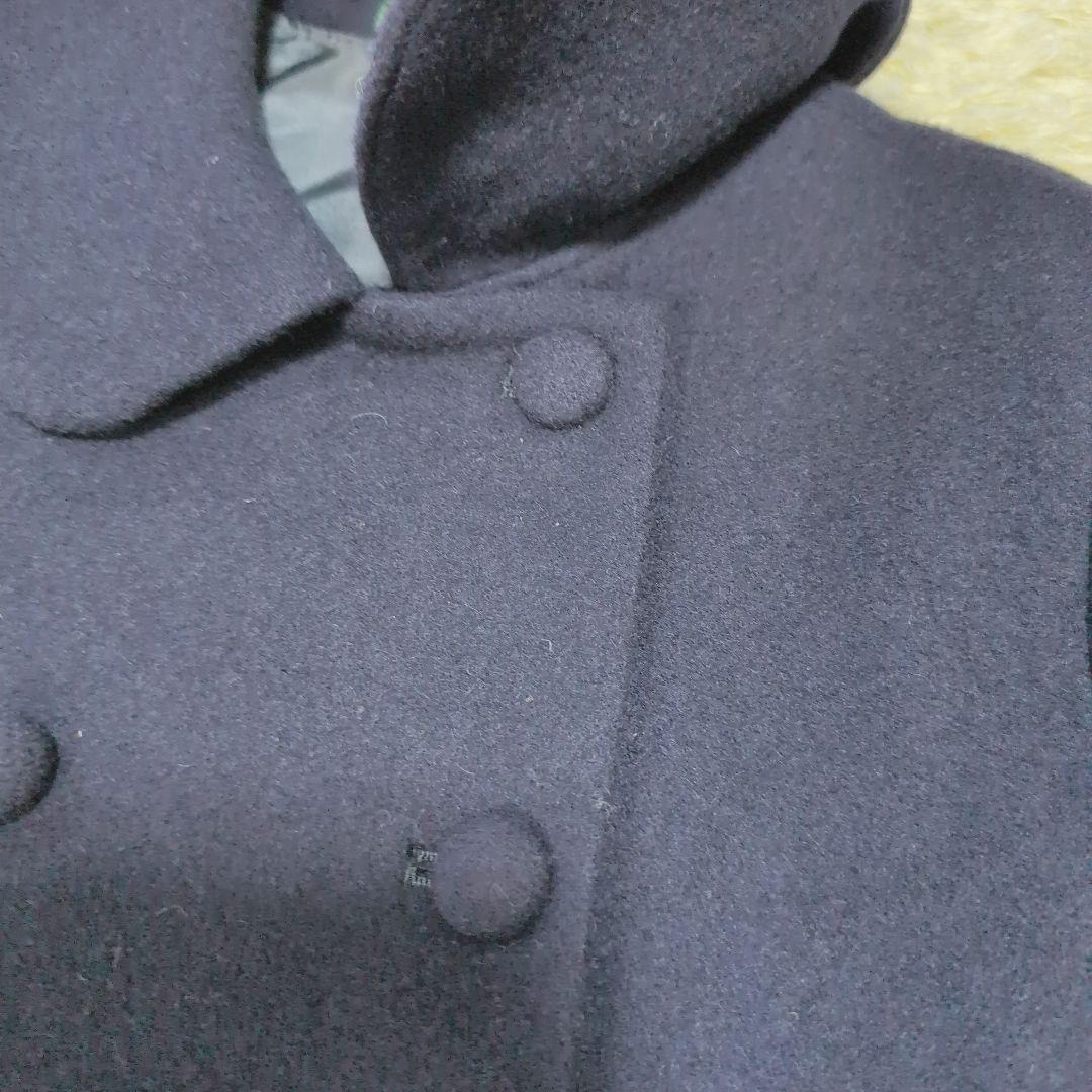 ミキハウス　ネイビー　ウールコート　140 受験　卒業式　フォーマル　冠婚葬祭