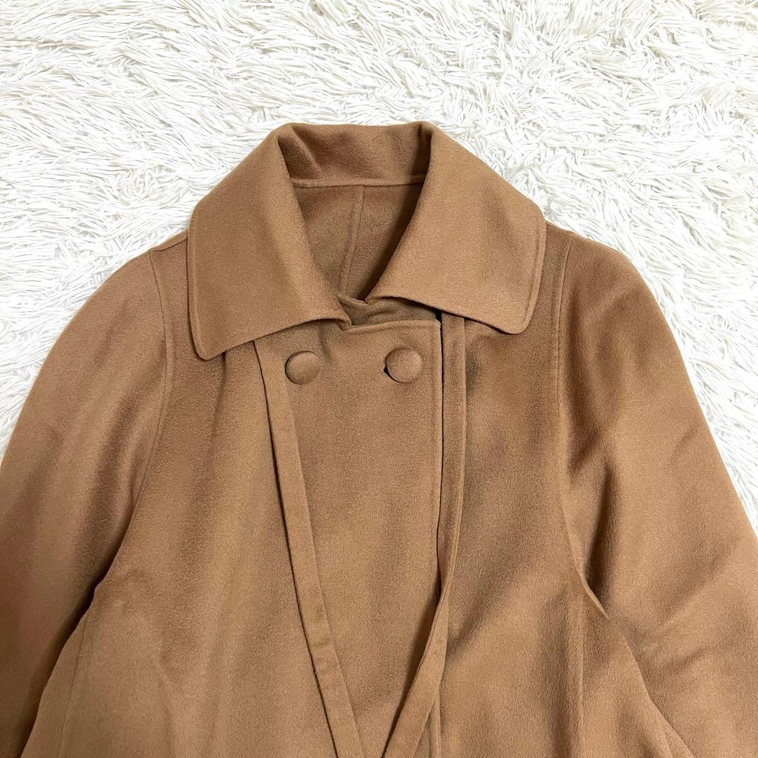 ひろかなです。カシミヤ100% ダブルフェイスロングコート Aライン