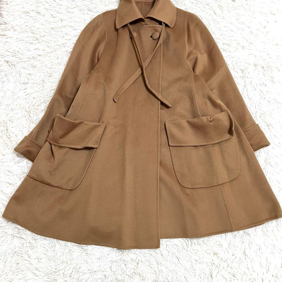 ひろかなです。カシミヤ100% ダブルフェイスロングコート Aライン