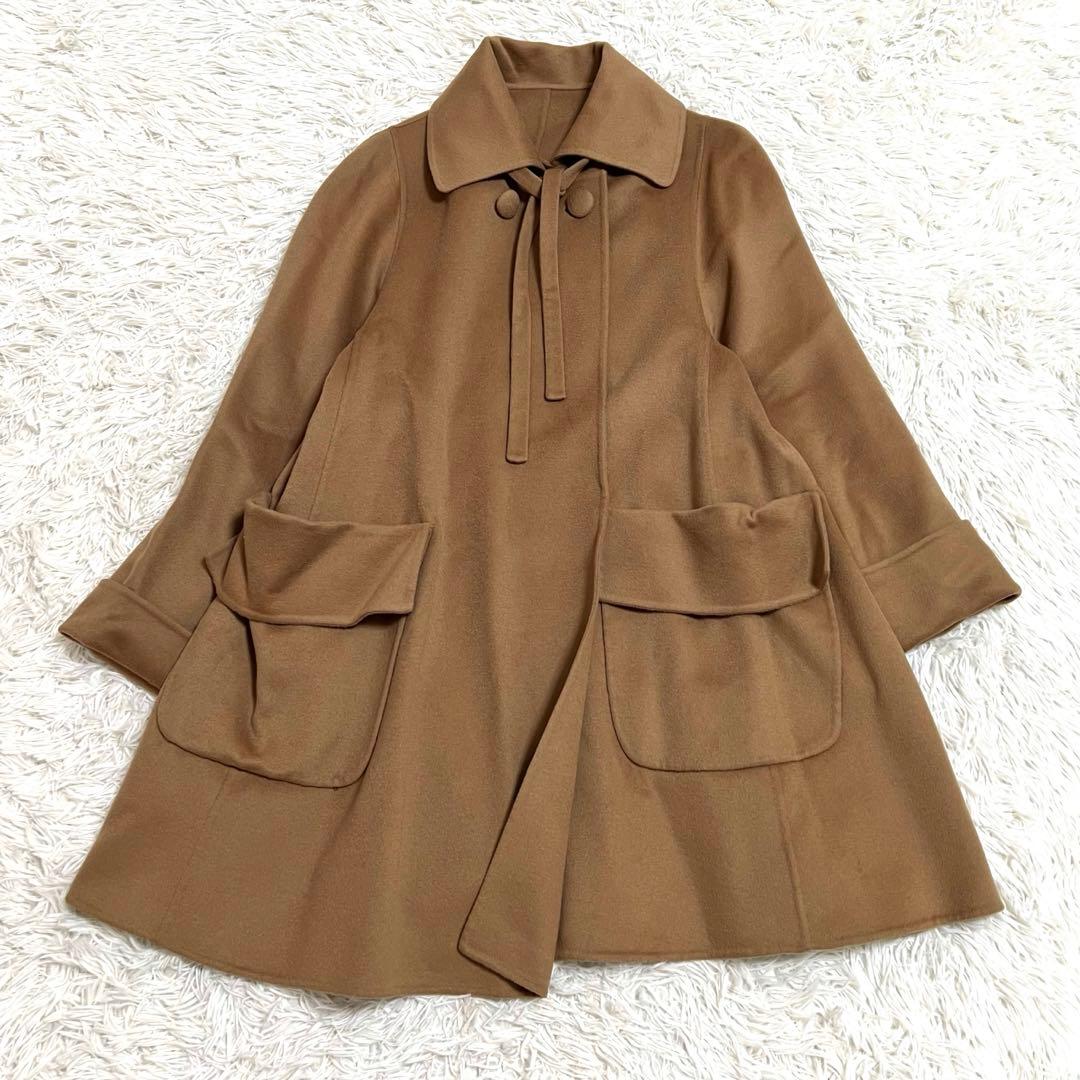 ひろかなです。カシミヤ100% ダブルフェイスロングコート Aライン