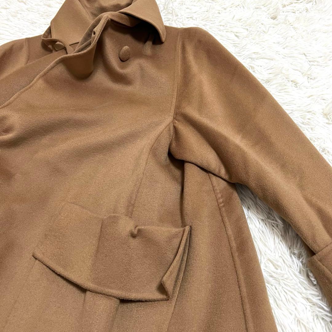 ひろかなです。カシミヤ100% ダブルフェイスロングコート Aライン