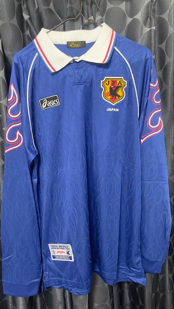 asics 日本代表 サッカーシャツ 青