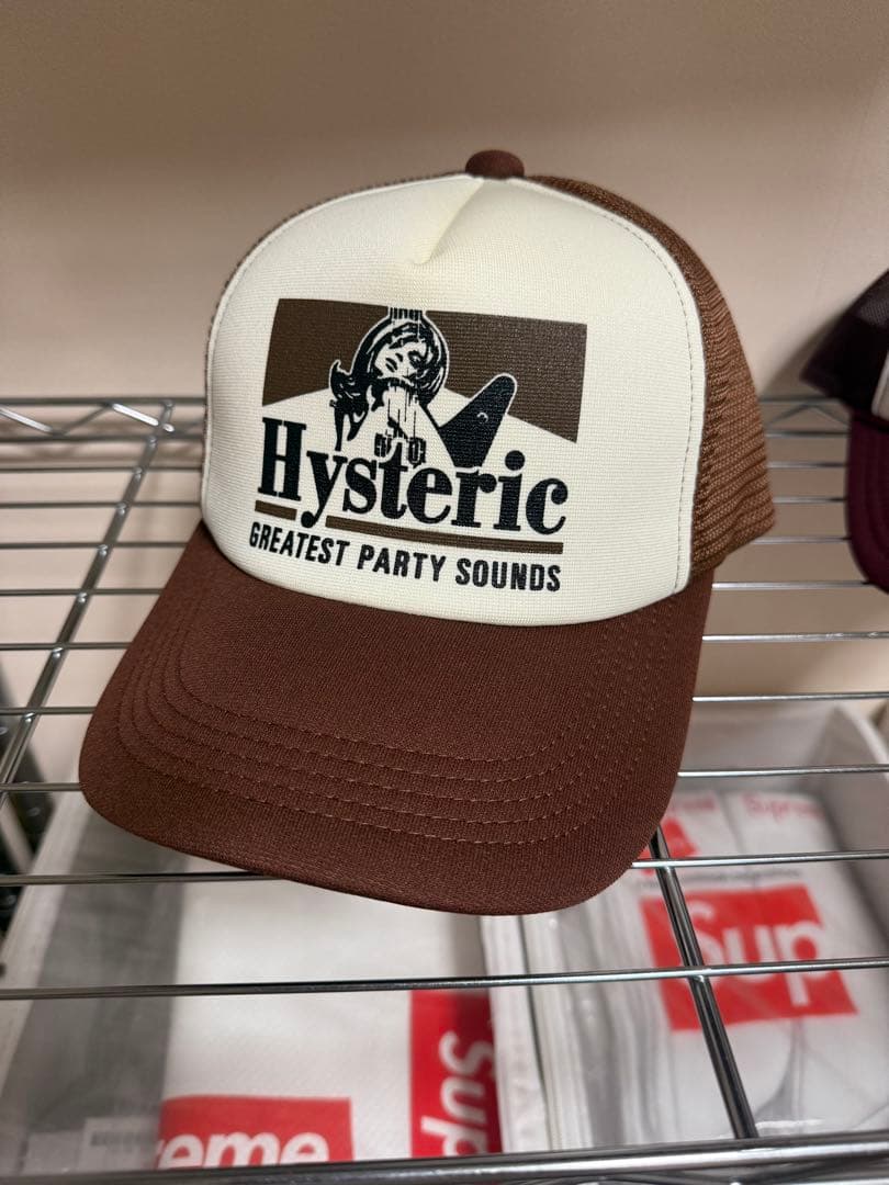 ヒステリックグラマー メッシュキャップ ブラウン
