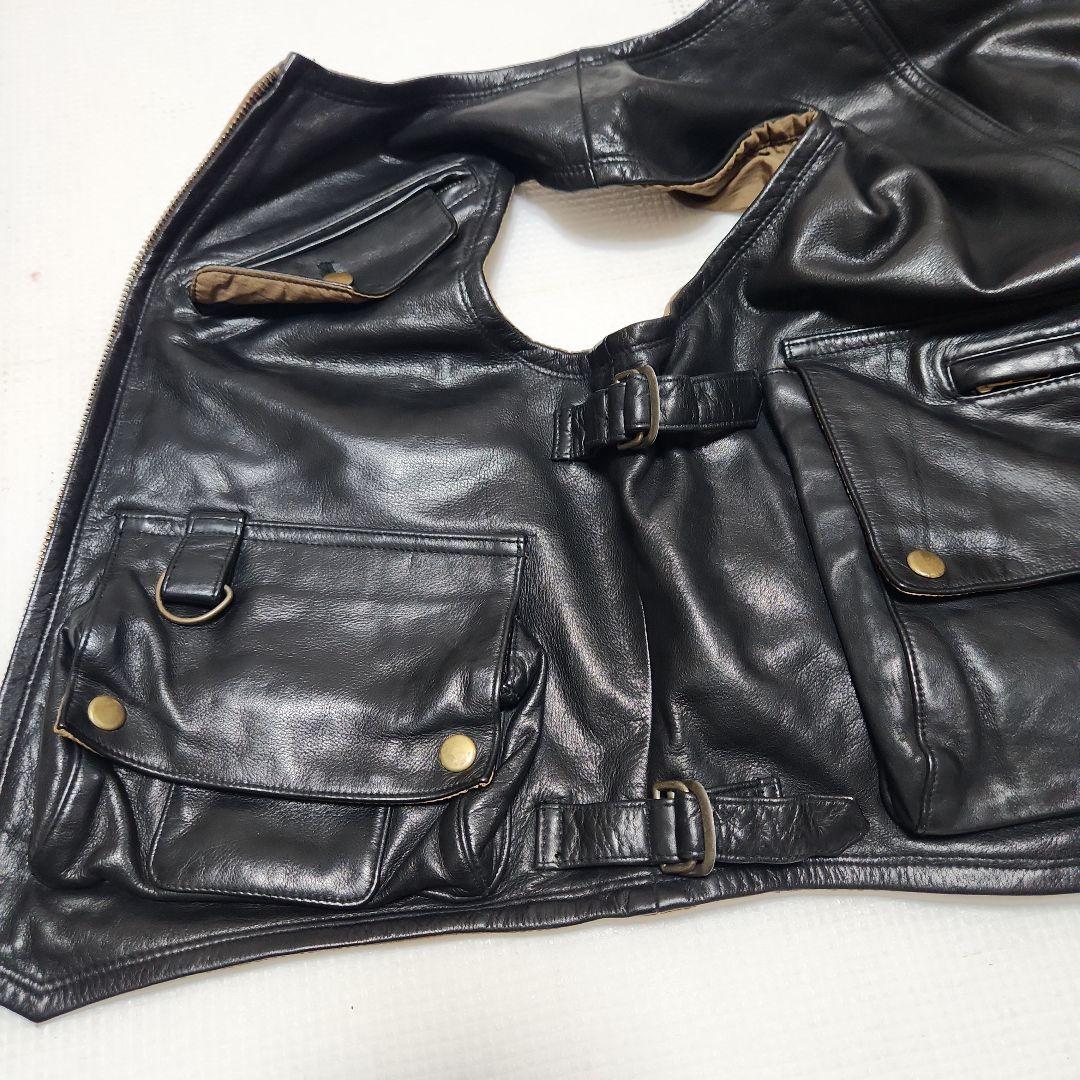 当時物 HAROLD'S GEAR レザーベスト V-1B22 ハロルズギア