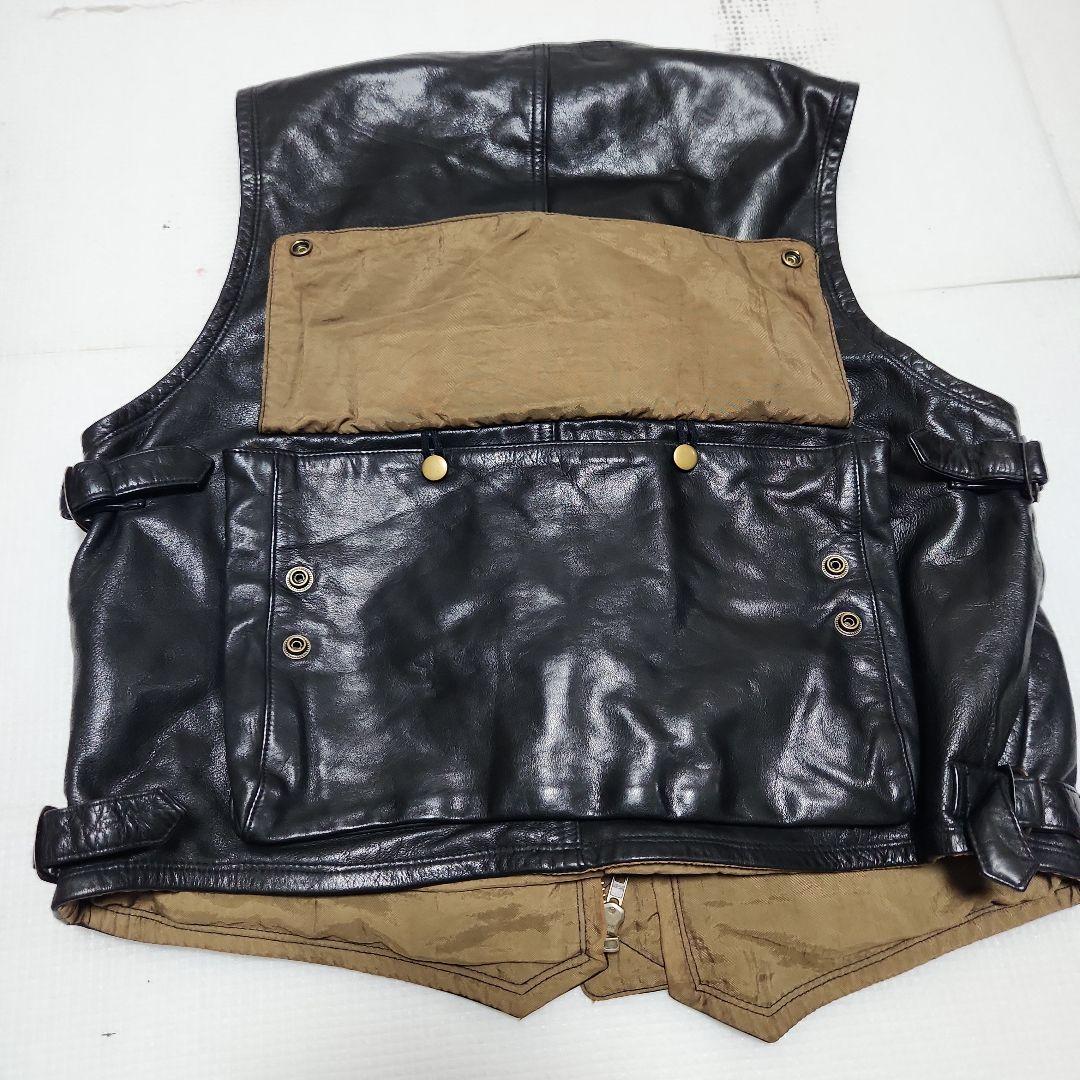 当時物 HAROLD'S GEAR レザーベスト V-1B22 ハロルズギア