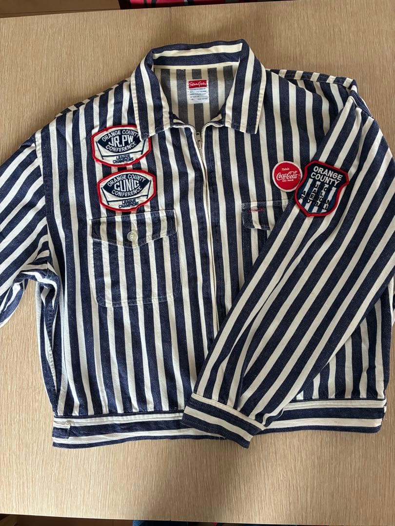 StanGee ストライプ パッチ付きジャケット