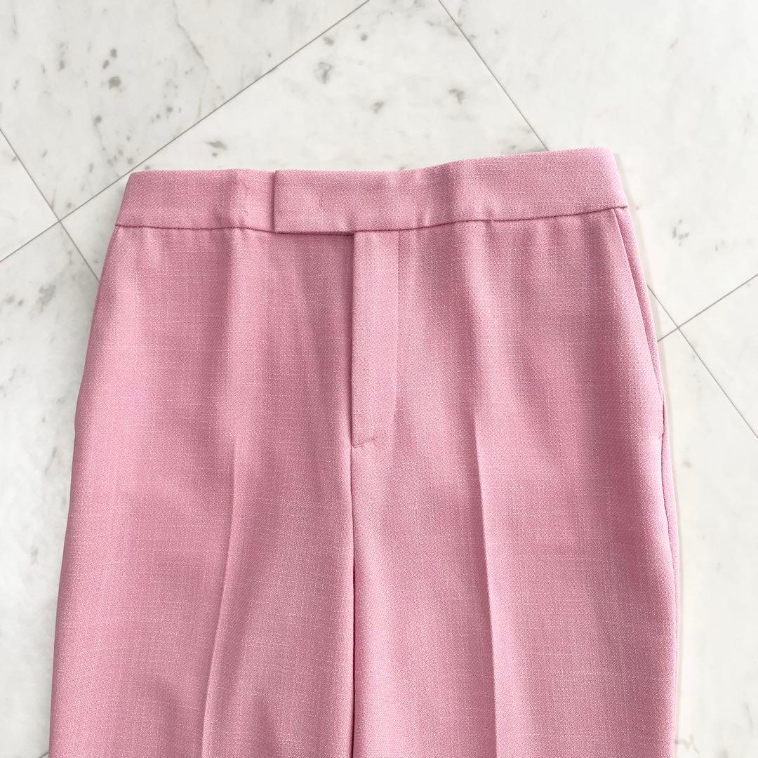 新品　ANAYI アナイ　ライトスラブフレアクロップドパンツ　ピンク　36