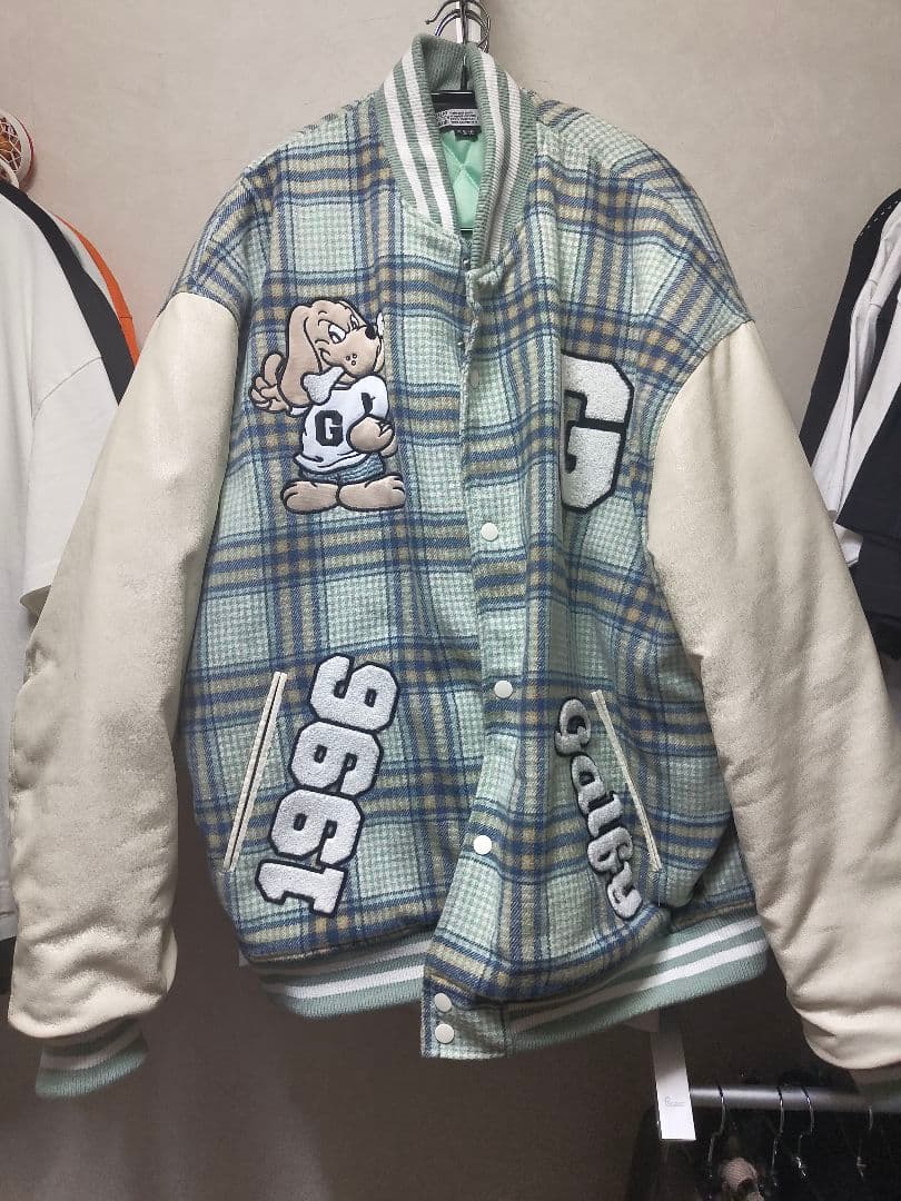 【GALFY/ガルフィー】わんわん大学ジャケット グリーン 大型犬 XL