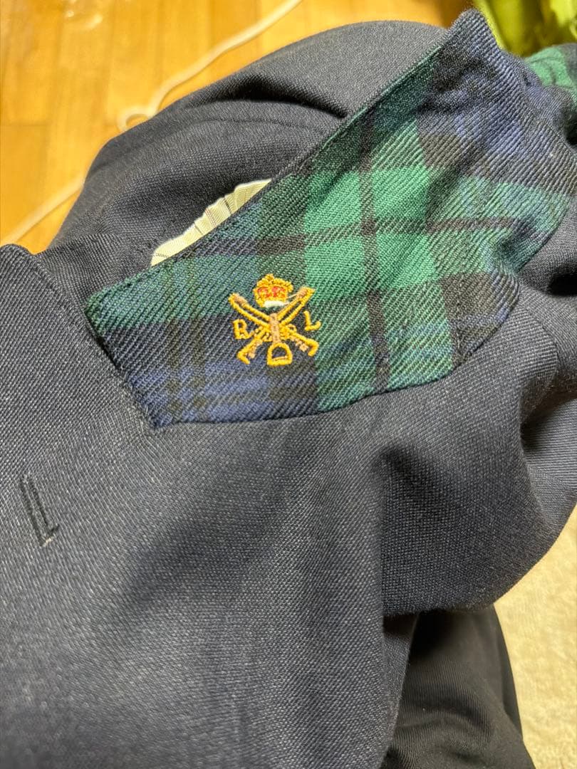 POLORALPH LAUREN ダブルブレスト ブレザー 紺 襟裏クレスト刺繍