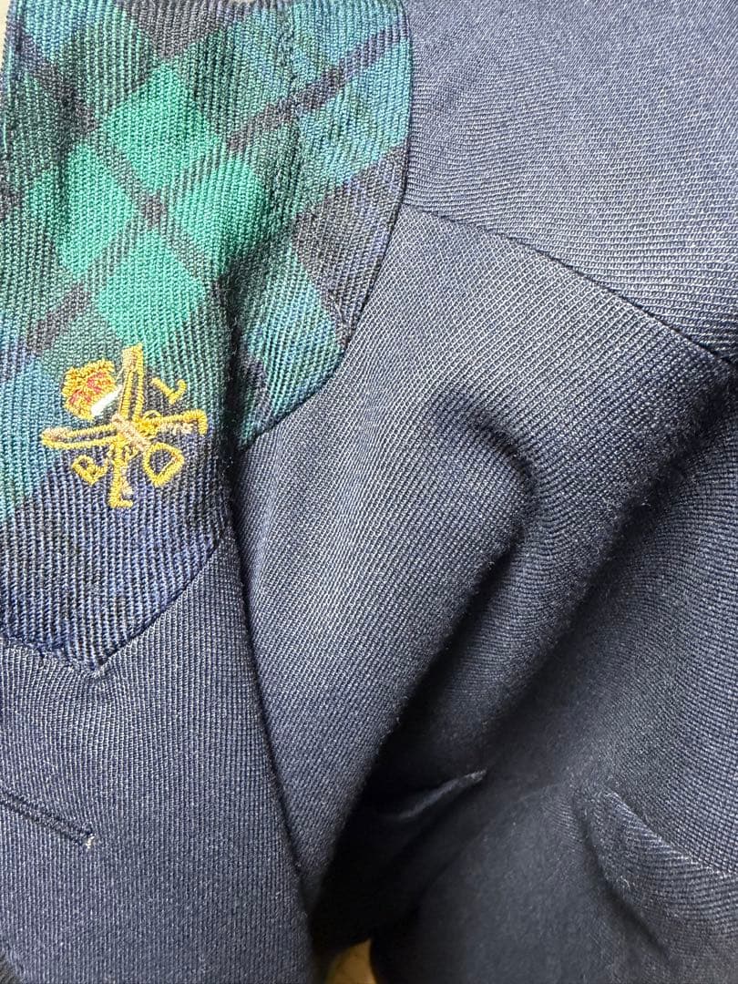 POLORALPH LAUREN ダブルブレスト ブレザー 紺 襟裏クレスト刺繍