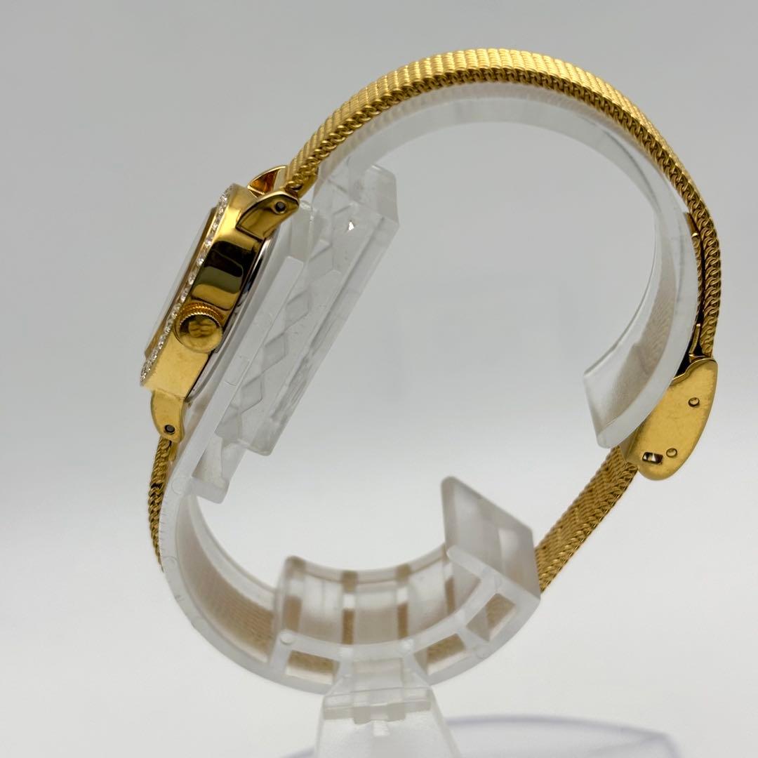 激レア✨ルナージュ 時計 ダイヤベゼル 0.46ct ゴールド オーバル シェル