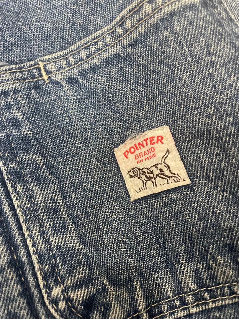 ポインター　襟コーデュロイ 裏地 ブランケット　デニム カバーオール