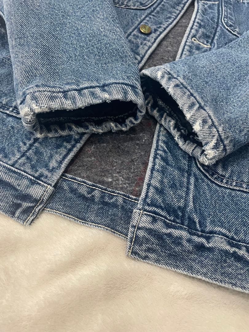 ポインター　襟コーデュロイ 裏地 ブランケット　デニム カバーオール