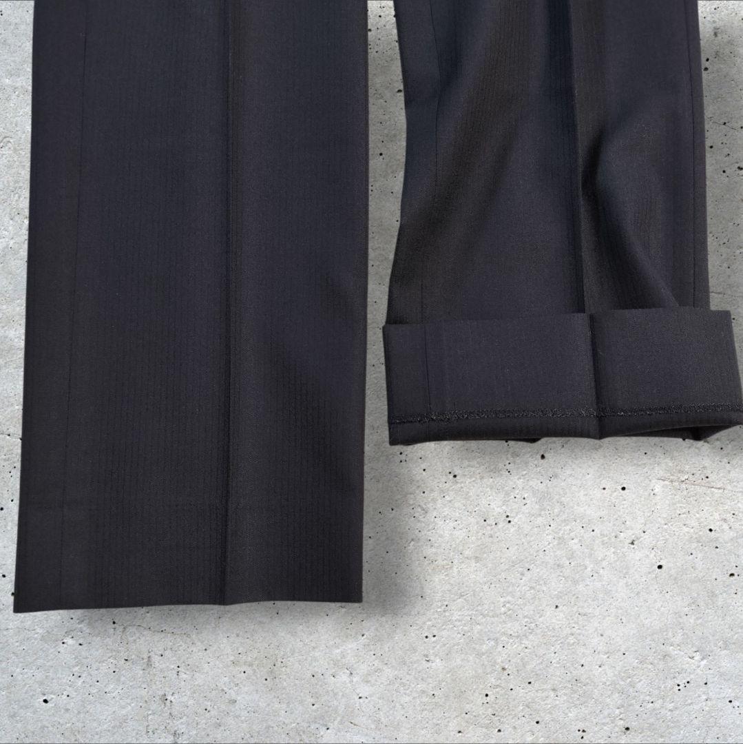 バーバリーブラックレーベル 3Pスーツ 黒 AB6 シャドーストライプ