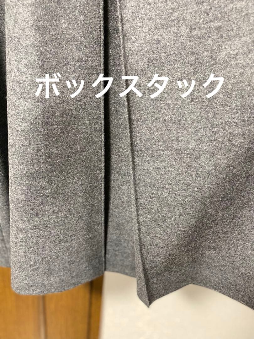 ウールミルドジャージー　ボックスタック　ジャンパースカート　グレー系　サイズ38