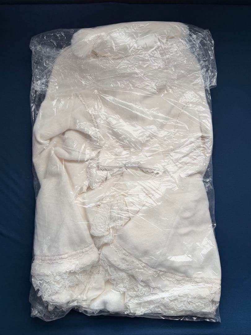 バックティアードリボンコート ホワイト