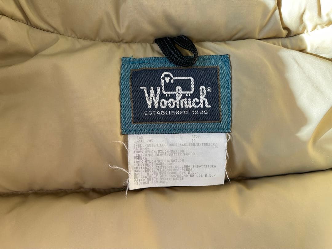 Woolrich ベージュ ダウンベスト　ビンテージ 80s USA