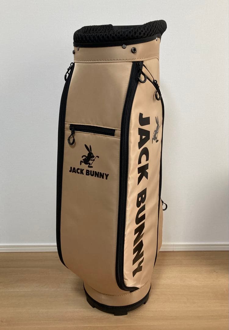 新品 パーリーゲイツ ジャックバニー 定番キャディバッグ 自立型 ベージュ