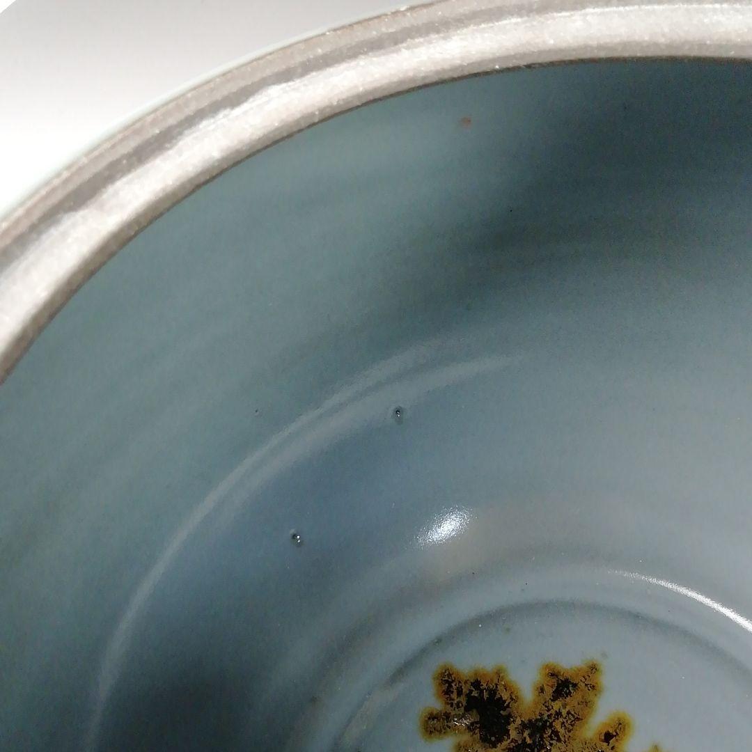 Ｔ１９０　水指　『青磁　水指』『月白』『妙高焼』『髙井進』　共箱　茶道具