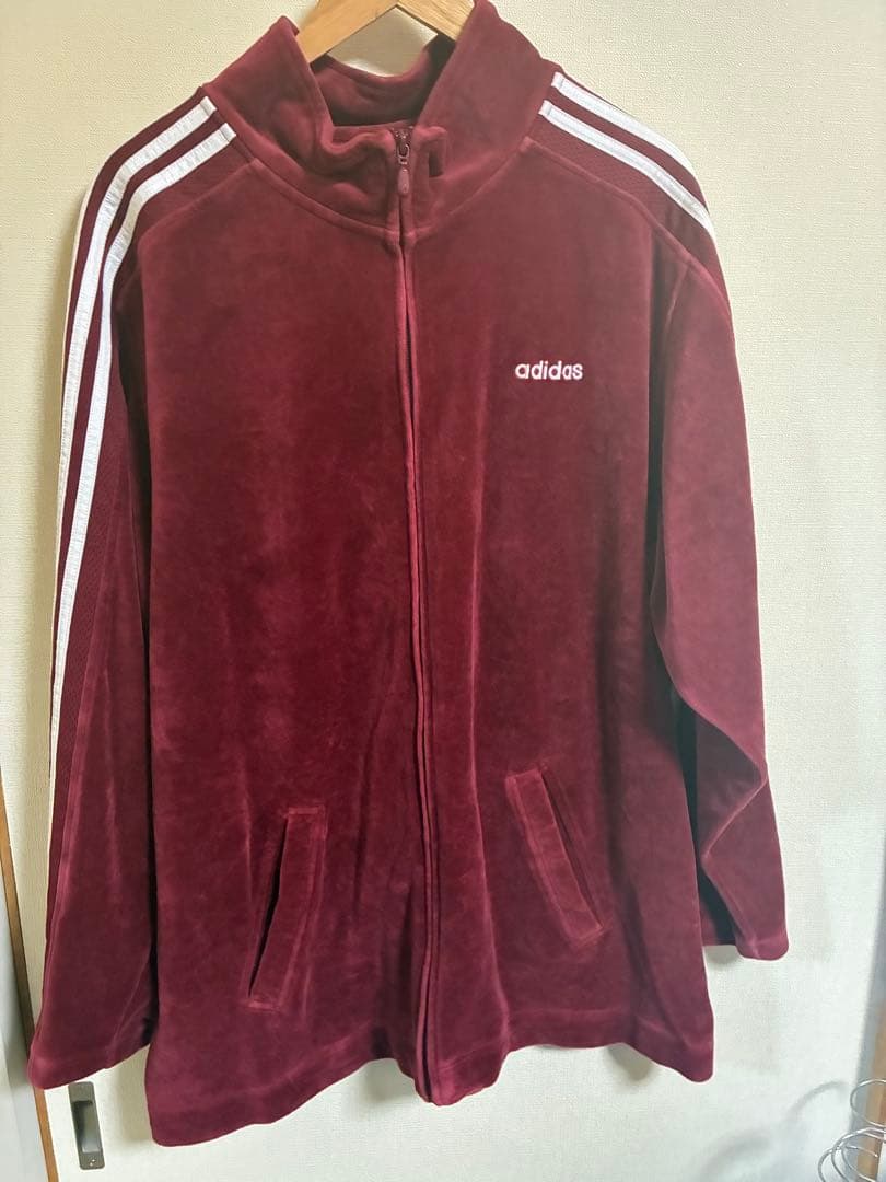 adidas バーガンディ ジャージ XXLサイズ