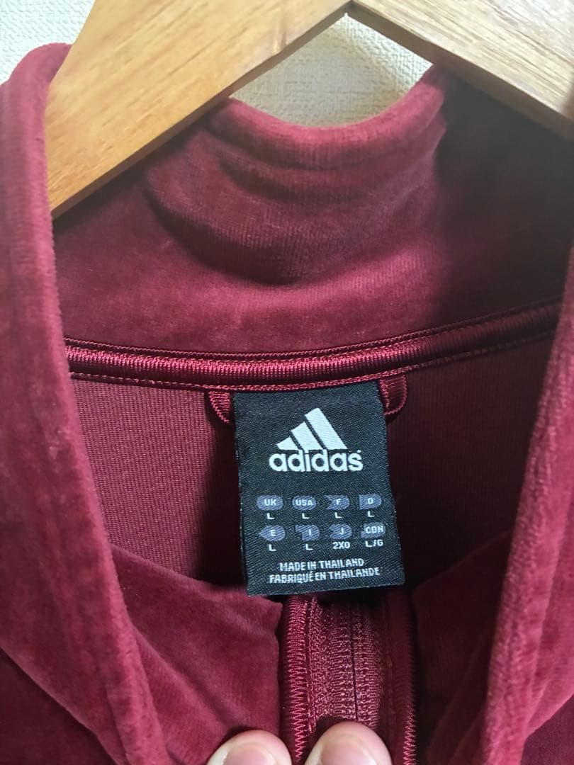 adidas バーガンディ ジャージ XXLサイズ