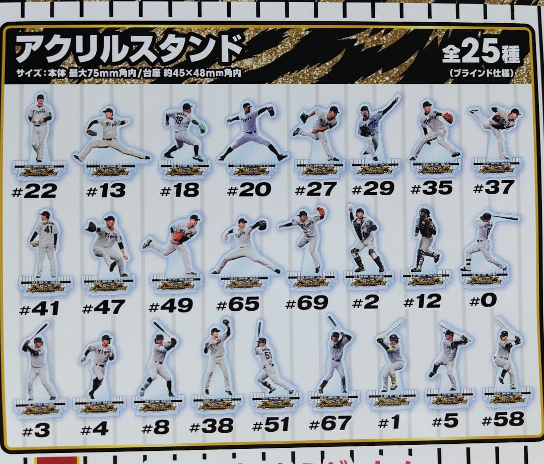 アクリルスタンド 阪神タイガース 2025 JERA セ・リーグ優勝記念くじ