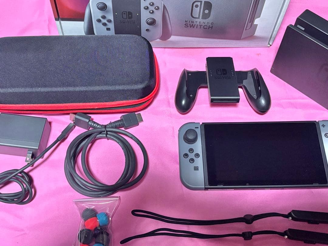 【やや傷や汚れあり】Nintendo Switch グレー microSD付き