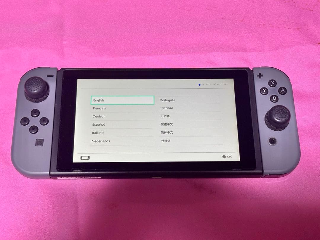 【やや傷や汚れあり】Nintendo Switch グレー microSD付き