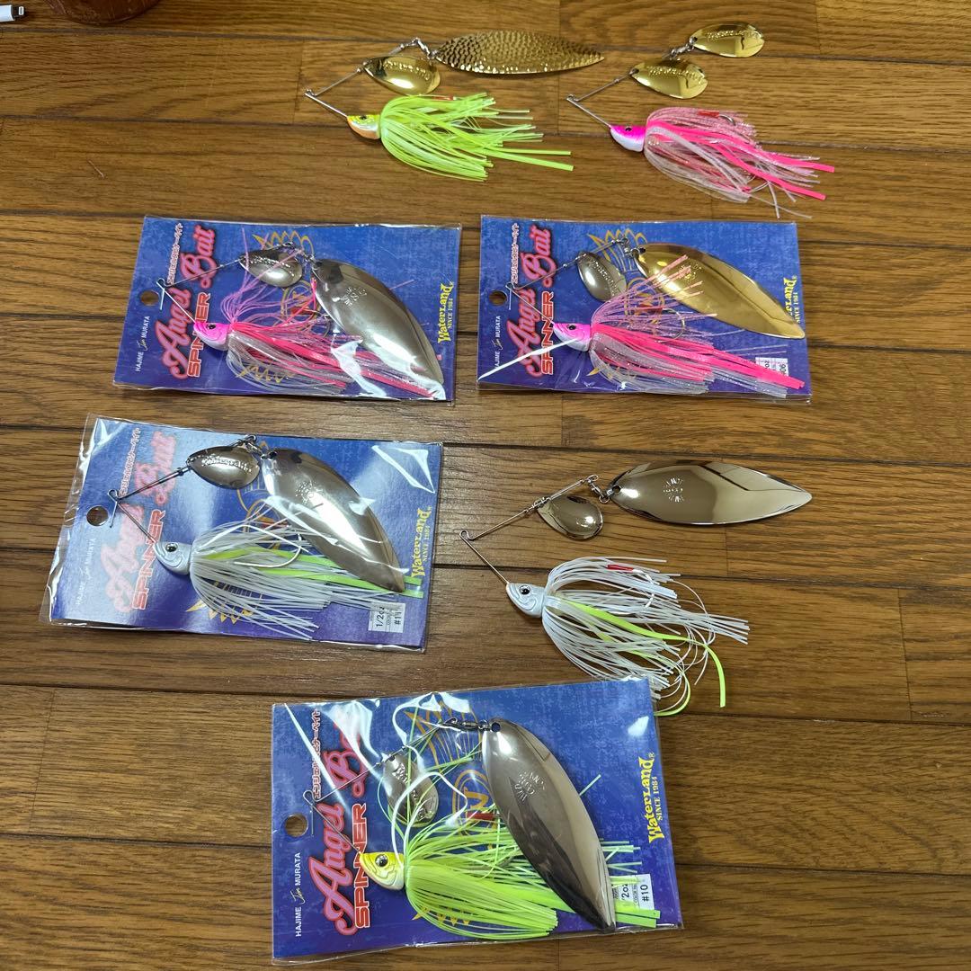未使用品ヒルデブランド8番ブレード5枚付き、エンジェルスピナーベイト1/2オンス