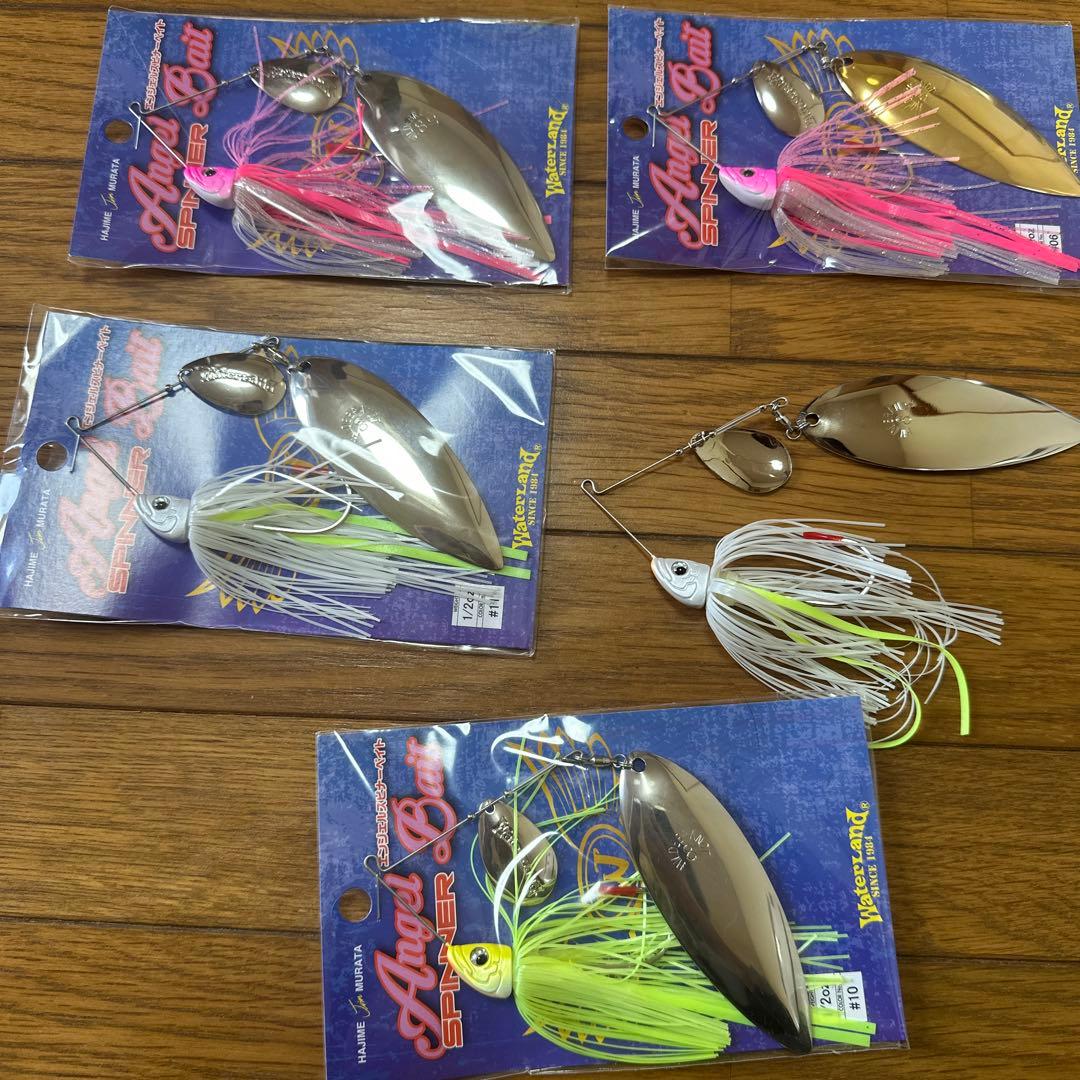 未使用品ヒルデブランド8番ブレード5枚付き、エンジェルスピナーベイト1/2オンス