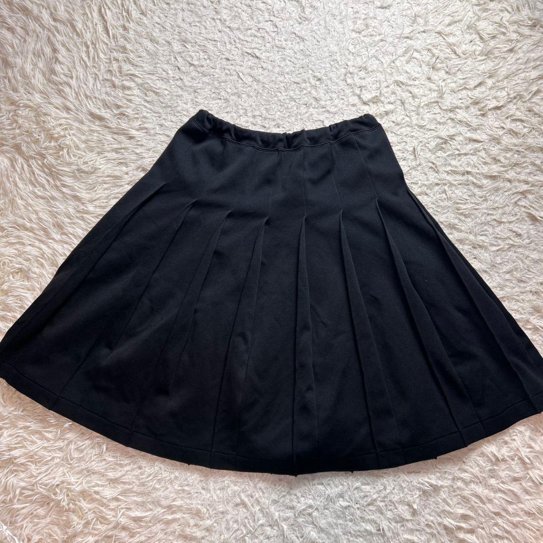 【AD2021】コムデギャルソン プリーツ フレア トラック スカート ブラック