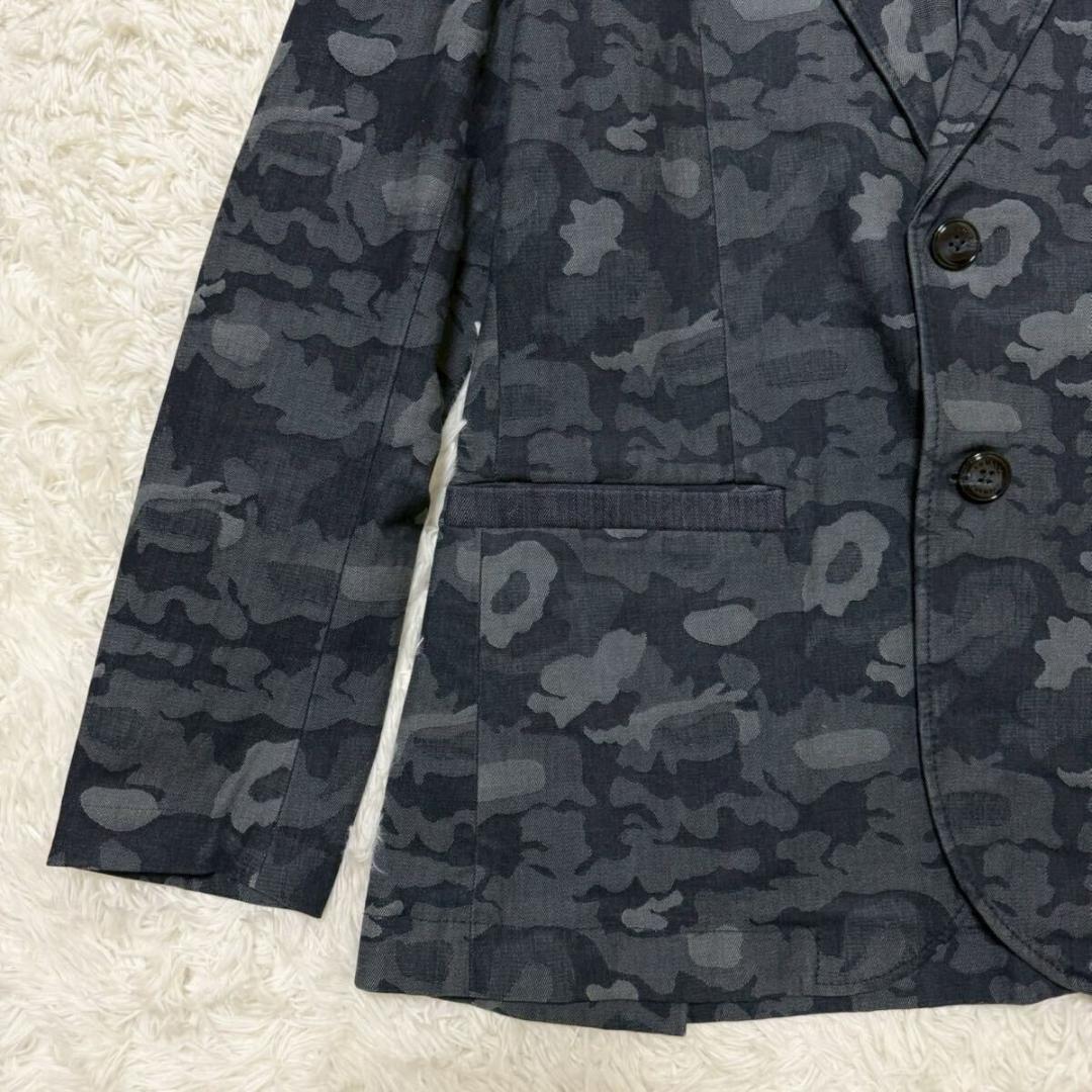 ✨未使用級/XL✨アルマーニエクスチェンジ テーラードジャケット 迷彩 デニム