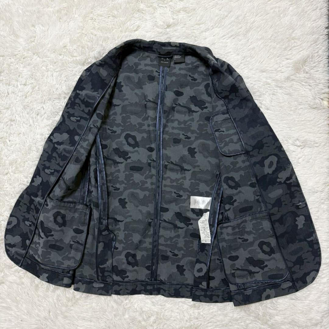 ✨未使用級/XL✨アルマーニエクスチェンジ テーラードジャケット 迷彩 デニム
