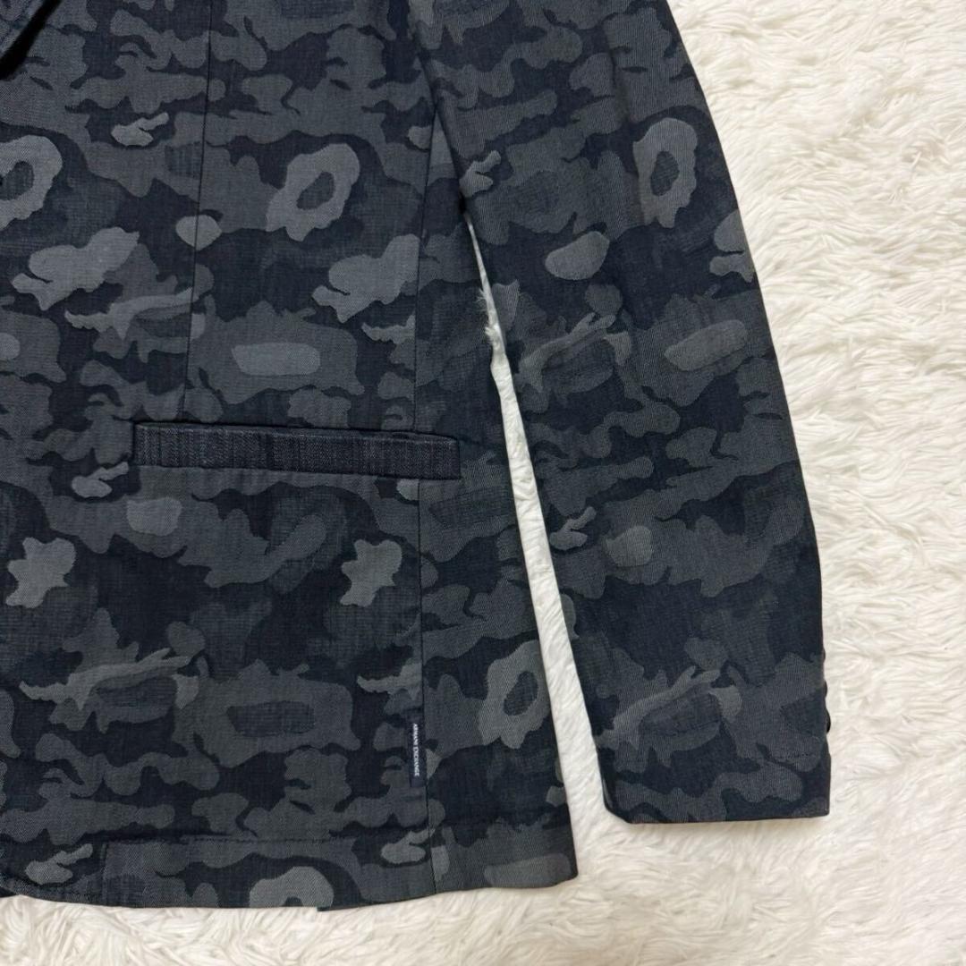 ✨未使用級/XL✨アルマーニエクスチェンジ テーラードジャケット 迷彩 デニム