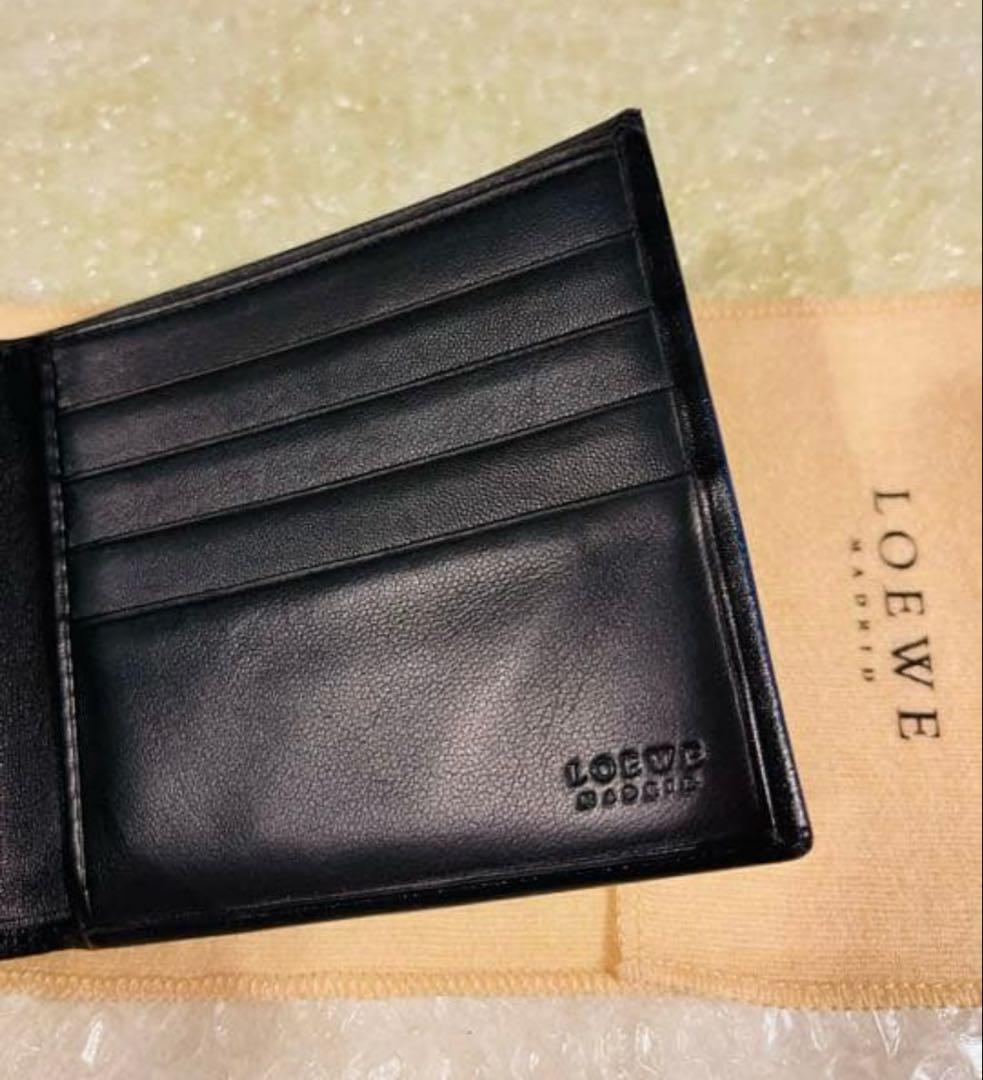 ロエベ　LOEWE 二つ折り財布　ブラック　新品未使用　ヴィンテージ