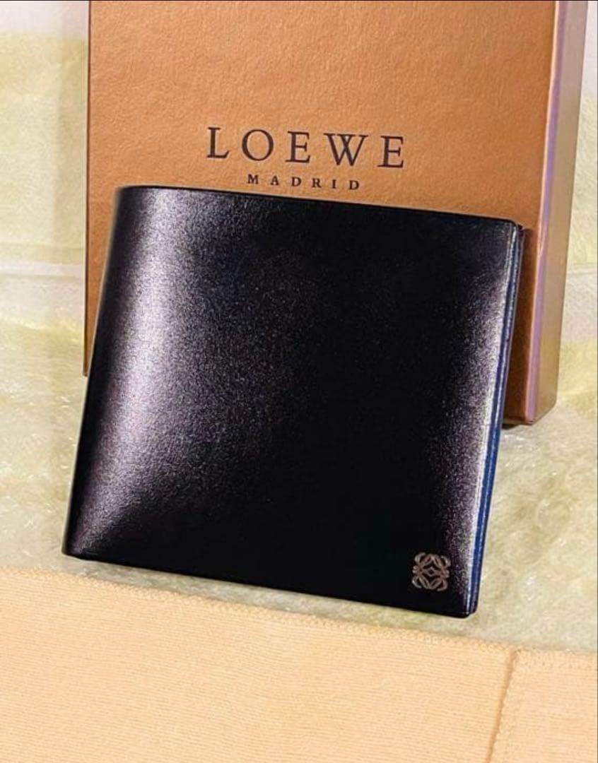 ロエベ　LOEWE 二つ折り財布　ブラック　新品未使用　ヴィンテージ
